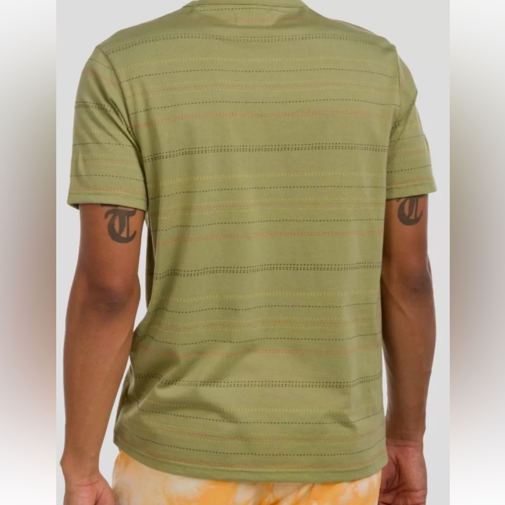 Junk Food Men's Green Striped Shor Sleeve Tee Shirt Size XL - Picture 2 of 13
